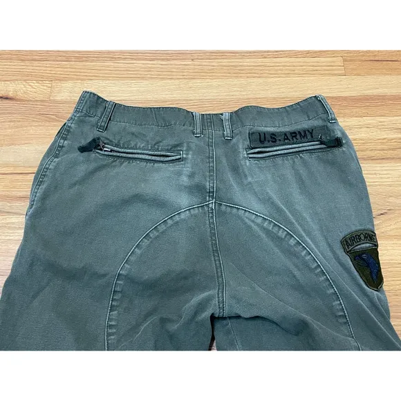 U.S. Union Army Men's Pants Cargo Airforce Airborne Military Ankle Zip 32 Green