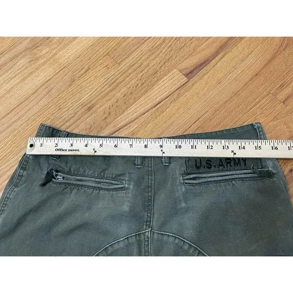 U.S. Union Army Men's Pants Cargo Airforce Airborne Military Ankle Zip 32 Green