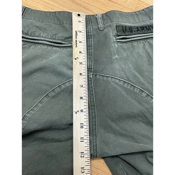 U.S. Union Army Men's Pants Cargo Airforce Airborne Military Ankle Zip 32 Green