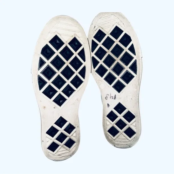 Valentino Viola Canvas and Leather White Slip-On Sneakers with Black Accents