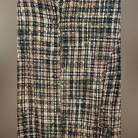 Vanessa Scott Made in Italy, brown tweed Plaid Women's Coat - Brown. NWT medium