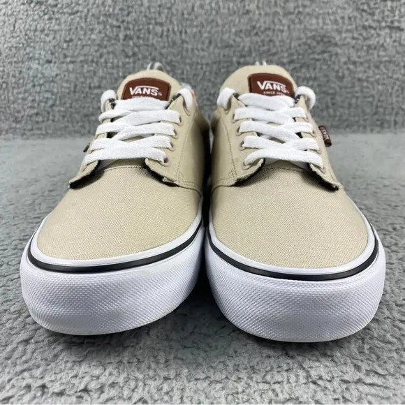 VANS ATWOOD DELUXE SNEAKER MENS 8.5 TAN LACE UP TWO‎ TUNE LEATHER CANVAS PRINTS