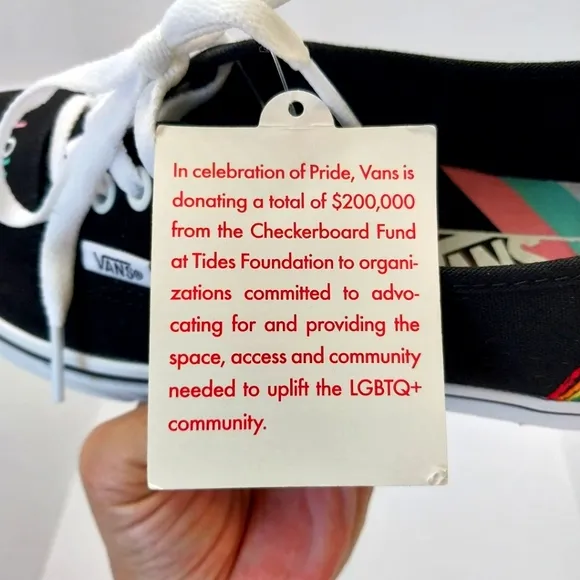 Vans‎ Authentic Pride 2023, Love Is Love Low Sneakers, NWT, Size 7|EUR 37