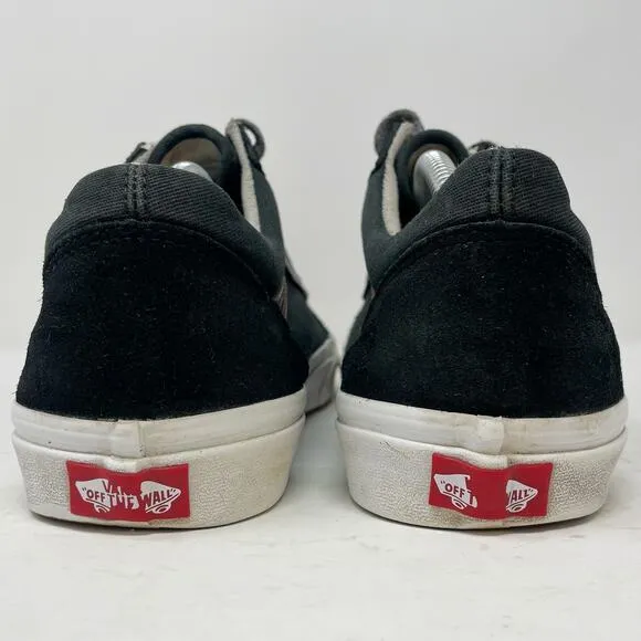 Vans Black Grey Red Suede Old Skool Low Canvas Mens 11.5 Skate