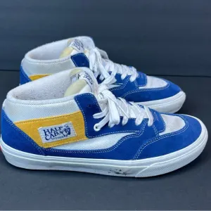 Vans Blue and Yellow Athletic Shoes with Skate-Inspired Design Men’s Size 10