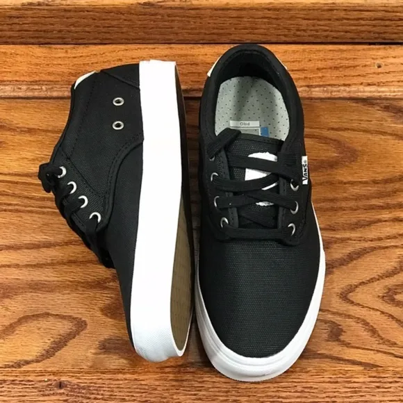 Vans Chima Estate Pro Waxed Canvas Black White Shoes