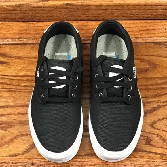 Vans Chima Estate Pro Waxed Canvas Black White Shoes