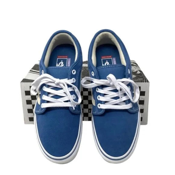 VANS Chukka Low Sidestripe Shoes Skate For Women Suede Canvas Blue VN0A5KQZEFY