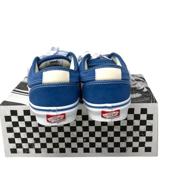 VANS Chukka Low Sidestripe Shoes Skate For Women Suede Canvas Blue VN0A5KQZEFY