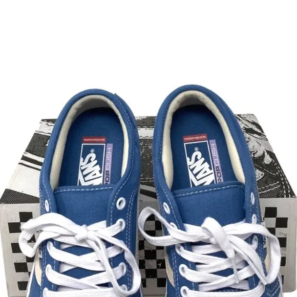 VANS Chukka Low Sidestripe Shoes Skate For Women Suede Canvas Blue VN0A5KQZEFY