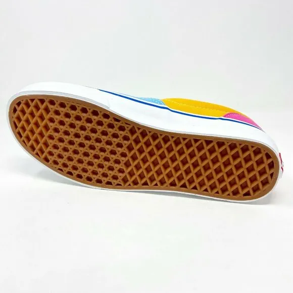Vans Era (Canvas) Multicolor Bright Orange Blue White Mens Shoes