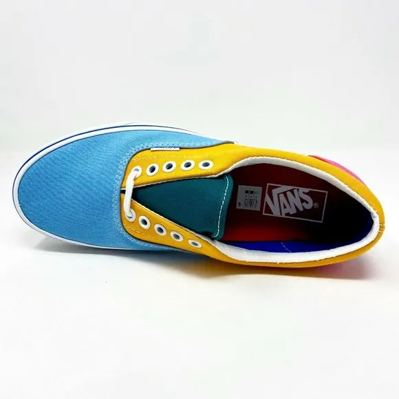 Vans Era (Canvas) Multicolor Bright Orange Blue White Mens Shoes