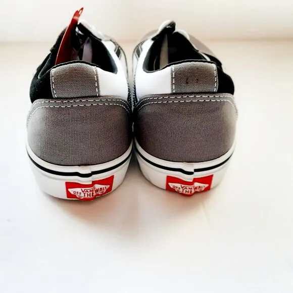 Vans Kids Shoes Skate Black Gray Lace Up Ward Boys Girls Unisex 5 Youth New