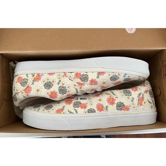 Vans NIB Women’s Doheny Desert Floral Marshmallow Canvas Skate Shoe size 11
