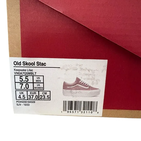 Vans NWT Unisex Old Skool Stackform Shoes in Lilac Sz 7