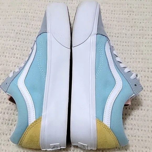 Vans OFF THE WALL Color Block Old Skool Platform Shoes Pastel