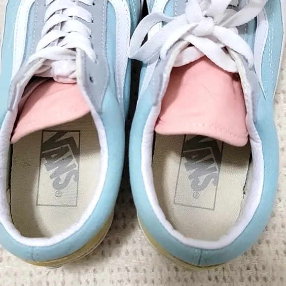 Vans OFF THE WALL Color Block Old Skool Platform Shoes Pastel