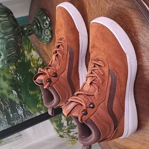 Vans Off the Wall Mens 8 Sk8 Hi Top ortholite athletic shoes two toned brown