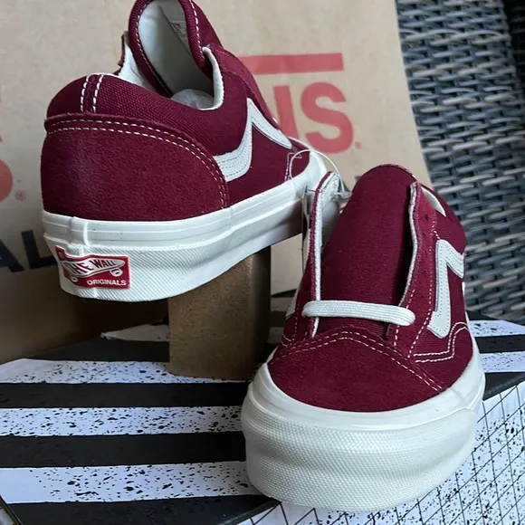 Vans Og Style 36 Lx Suede/Canvas Pomegranate/Classic White WMNS