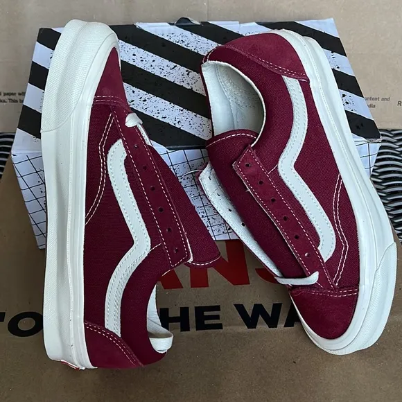 Vans Og Style 36 Lx Suede/Canvas Pomegranate/Classic White WMNS