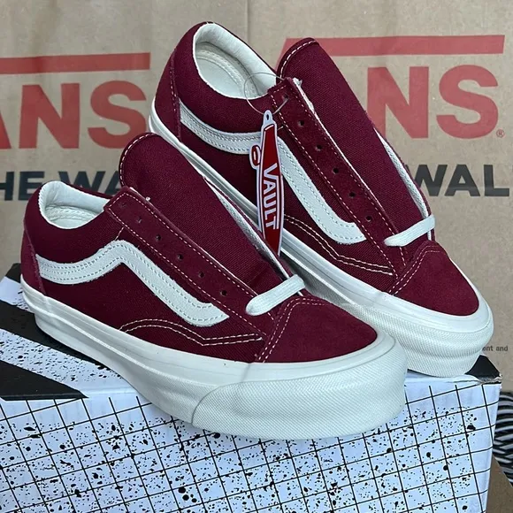 Vans Og Style 36 Lx Suede/Canvas Pomegranate/Classic White WMNS