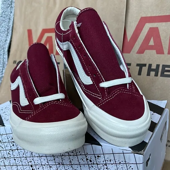 Vans Og Style 36 Lx Suede/Canvas Pomegranate/Classic White WMNS