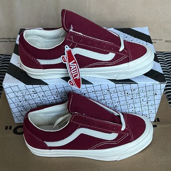 Vans Og Style 36 Lx Suede/Canvas Pomegranate/Classic White WMNS