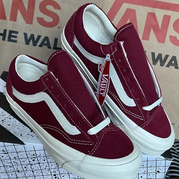 Vans Og Style 36 Lx Suede/Canvas Pomegranate/Classic White WMNS