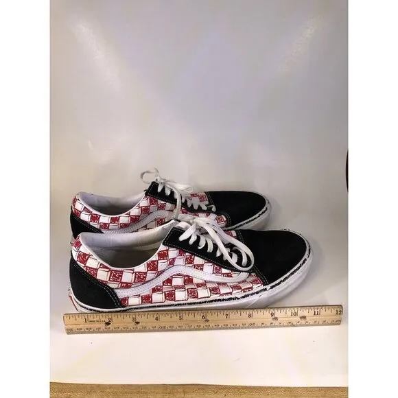 Vans Old School Sketch Checkerboard Sneakers Off The Wall Size 12
