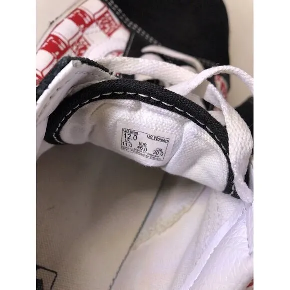 Vans Old School Sketch Checkerboard Sneakers Off The Wall Size 12