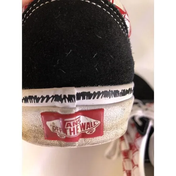 Vans Old School Sketch Checkerboard Sneakers Off The Wall Size 12