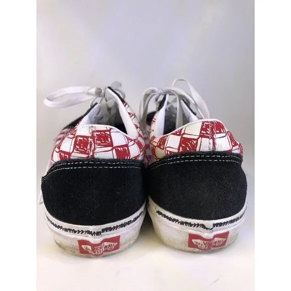 Vans Old School Sketch Checkerboard Sneakers Off The Wall Size 12
