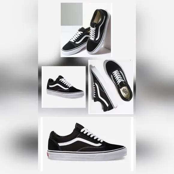 VANS | Old Skool Black &amp; White Sneakers | Mens 6.5/Womens 8/EUR 38.5