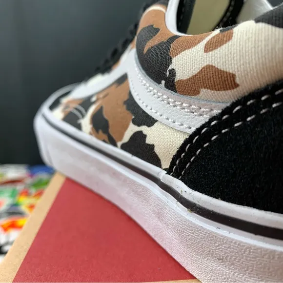 Vans Old Skool Brown Camo Womens Various Sizes
