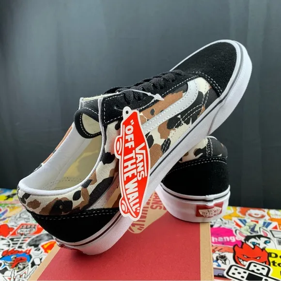 Vans Old Skool Brown Camo Womens Various Sizes