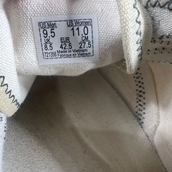 Vans Old Skool‎ Deconstructed Canvas Sneakers Beige Black Stitch US Men 9.5