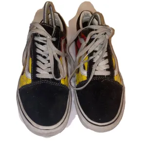 Vans Old Skool Flame Low Top‎ Men Canvas Suede Skate Sneakers Shoes M 8.5 W 10