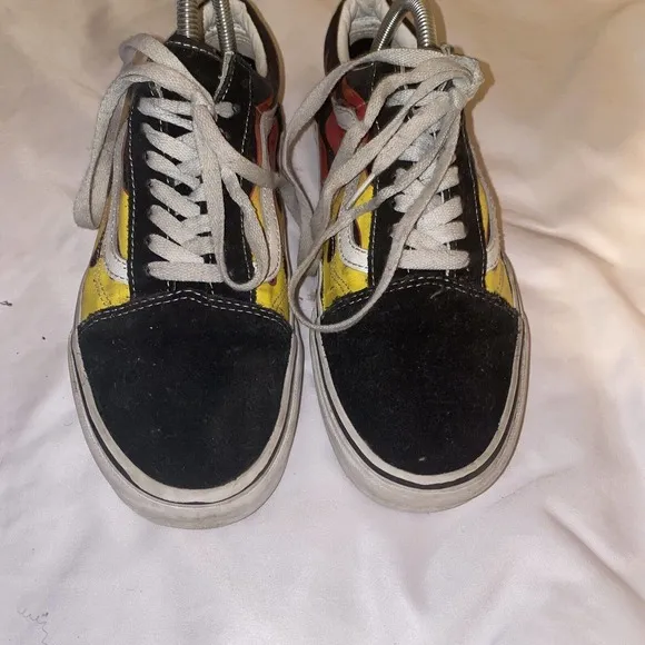 Vans Old Skool Flame Low Top‎ Men Canvas Suede Skate Sneakers Shoes M 8.5 W 10