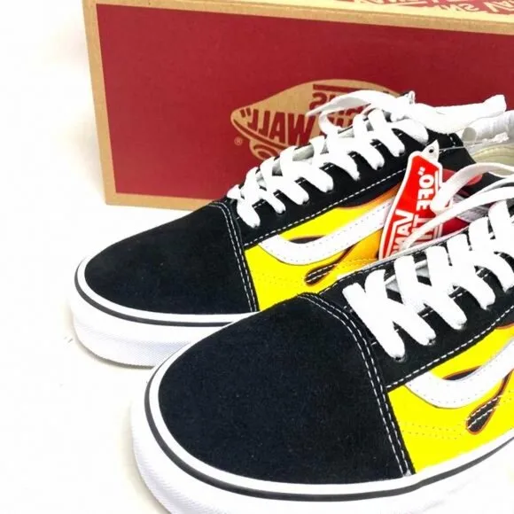 VANS Old Skool Flame Sneakers Low Top Men's Size VN0A38G1PHN Canvas Suede Shoes