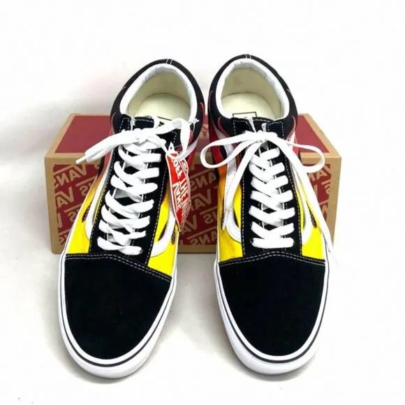 VANS Old Skool Flame Sneakers Low Top Men's Size VN0A38G1PHN Canvas Suede Shoes