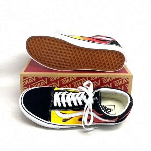 VANS Old Skool Flame Sneakers Low Top Men's Size VN0A38G1PHN Canvas Suede Shoes
