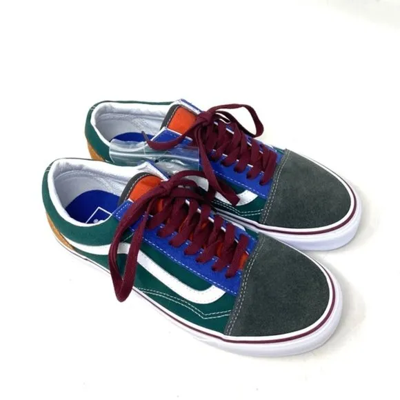 VANS Old Skool Shoes Low Top SB Multicolor Canvas Suede Women Casual VN0A4BW2448