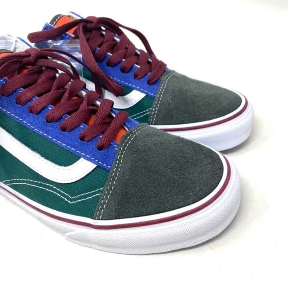VANS Old Skool Shoes Low Top SB Multicolor Canvas Suede Women Casual VN0A4BW2448