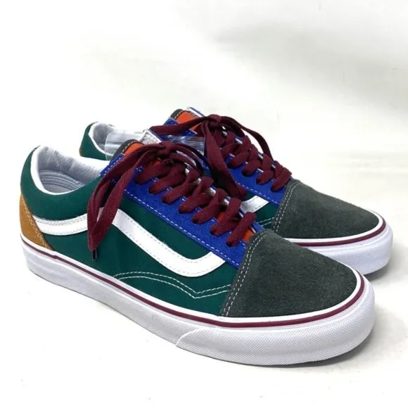 VANS Old Skool Shoes Low Top SB Multicolor Canvas Suede Women Casual VN0A4BW2448