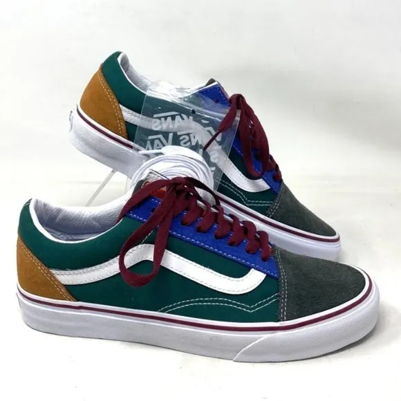 VANS Old Skool Shoes Low Top SB Multicolor Canvas Suede Women Casual VN0A4BW2448