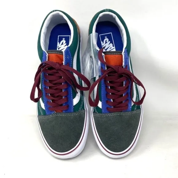 VANS Old Skool Shoes Low Top SB Multicolor Canvas Suede Women Casual VN0A4BW2448