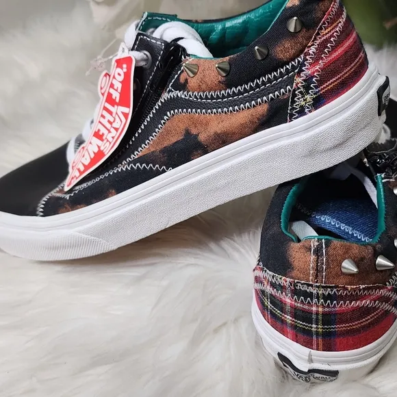 Vans Old Skool Tapered Tartan Daze sneakers in black/red women7.5 New