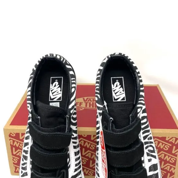 VANS Old Skool V Zebra Black Suede Canvas Sneakers Shoes Womens Size VN0A3D296DB