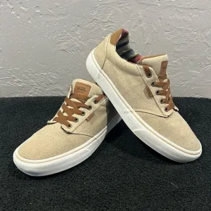 🔥 VANS Ortholite Deluxe Comfort Canvas Lace Up Sneakers Tan/Brown Mens 10.5 -EU