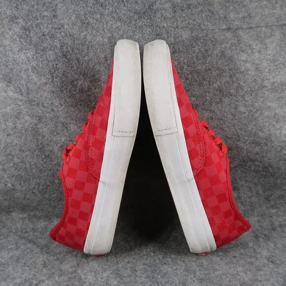 Vans Shoes Mens 8 Sneaker Authentic Pro Red Checkered Canvas Skate Casual Active